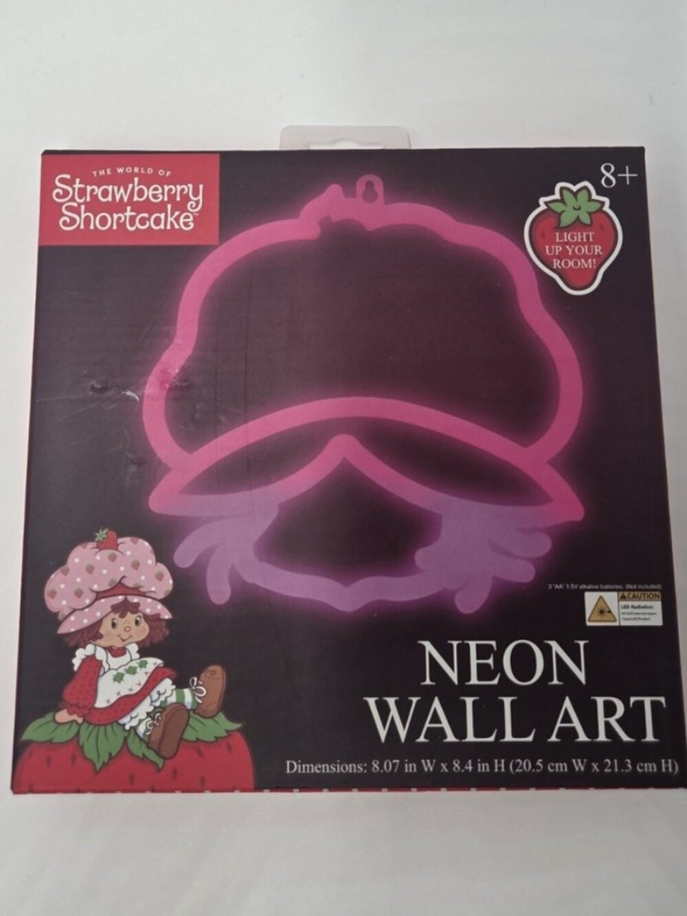 NIB Strawberry Shortcake Neon Wall Art LED Light Pink Sealed